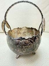 Reticulated Pierced Bonbon Nut Dish, Octagonal Floral Openwork Other maker's mark, listing 3