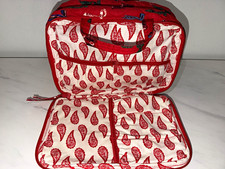 Vera Bradley Quilted Zip Cosmetic Make-up Bag in Ribbons Floral Print, listing 4
