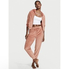 Victoria's Secret Black Velour Bomber Jacket with Varsity Stripe Ribbed Collar — listing 3