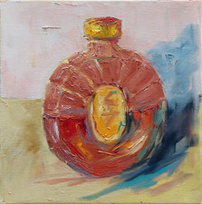 Original Still Life Oil Painting of Grapes in a Bowl, Signed 'Ramon', Framed — listing 4