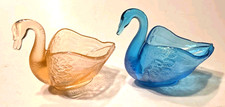 Vintage Pink Depression-Style Glass Swan Trinket / Open Salt Dish, 3.5 inch — listing 5