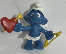 Cupid Smurf PVC Figure with Heart, Bow and Arrow — listing 5