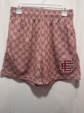 Eric Emanuel EE Basic Shorts Red Gucci Monogram Print Mesh — listing 6