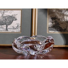Mid-Century Modern Heavy Crystal Freeform Bowl / Ashtray Dish, 5.5" Small — listing 4