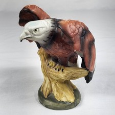 Resin Bald Eagle Figurine Landing on Tree Stump Base — listing 2