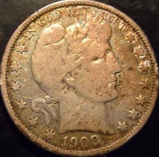 1908 Barber Silver Half Dollar (Liberty Head), 90% Silver — listing 5