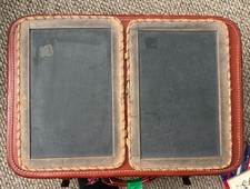 Antique Wood-Framed School Writing Slate with Cloth-Bound Corners — listing 5