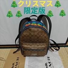 Coach Signature Canvas Mini Backpack Purple Trim — listing 3