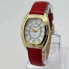 Gossip fashion band Quartz Ladies Watch Red Silicone Band Silver-Tone Cushion Case — listing 4