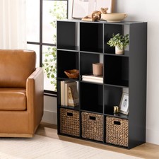 Modern Black Asymmetrical Cube Bookshelf / Display Shelving Unit — listing 3