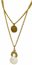 TAT2 Designs Multi-Layer 5-Strand Necklace with Turquoise & Gold-Tone Coin Pendants — listing 2