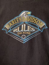 Vintage 1988 Harley-Davidson Eagle & Moon Faded Black T-Shirt (Speed Limit 70) — listing 4