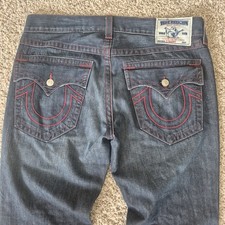 True Religion Boys Denim Shorts with Acid Wash and Contrast Stitching — listing 4