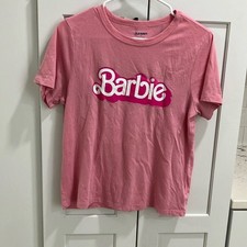 Barbie Repeating Glitter Logo Women's Graphic T-Shirt, Gray, Size M — listing 5