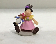Pair of Handmade Polymer Clay Figurines - Boy and Teddy Bear with Sunflower — listing 4