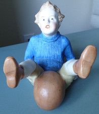 Bisque Porcelain Figurine of Boy and Girl Kissing with Flower Basket — listing 5