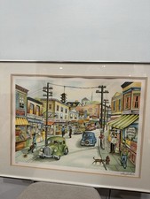 Ari Gradus Signed Artist Proof Lithograph - Jewish Market Street Scene — listing 4