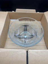 Princess House Fantasia Clear Frosted Glass 14" Round Scalloped Serving Tray / Platter — listing 3