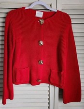 Soho & Stella New York Pale Yellow Button-Front Cardigan, Women's Size L — listing 6