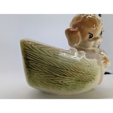 Ceramic Nautical Rowboat Planter with Fishing Net Detail — listing 4