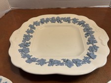 Wedgwood Queensware Embossed Grapevine Dinnerware Set, Cream on Lavender Blue — listing 3