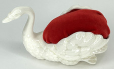 Vintage Figural Swan Pin Cushion with Velvet Cushion Insert — listing 5