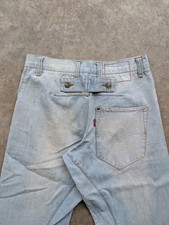 Levi's Engineered Jeans Dark Rinse Denim, Rear View with Cinch Back and Leather Patch — listing 5