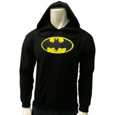 Batman Logo Pullover Hoodie, Two-Tone Gray, Size S (Youth 16) — listing 4