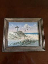 Original Oil Painting Autumn Landscape with Cottage Signed Winston — listing 5
