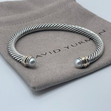 Sterling Silver Beaded-Edge Cuff Bracelet — listing 6