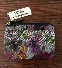 Lodis Yellow Croc-Embossed Leather Kisslock Coin Purse — listing 3