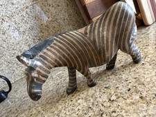 Hand-Carved Wooden Zebra Bookends, Pair (African Style) — listing 3