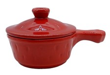 Hand-Painted Ceramic Covered Casserole Dish with Strawberry Finial — listing 3