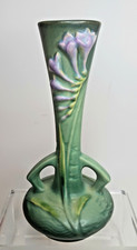 Roseville Pottery Freesia Two-Handled Vase, Shape 126-10, Green Glaze — listing 3