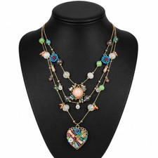 Layered Gold-Tone Graduated Butterfly Pendant Necklace Set — listing 2