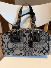 Coach Soho Mini Signature Shoulder Bag in White/Cream with Buckle Flap — listing 5