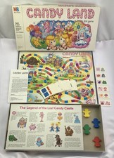 1955 Candy Land Game Board Insert / Lid Panel with Rules — listing 5