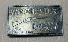 Vintage Winchester Repeating Arms New Haven Conn Brass Belt Buckle, listing 6