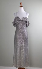 Vintage Silver Sequin/Mesh Evening Bag with Snake Chain Strap — listing 3