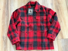 Filson Mackinaw Wool Cruiser Jacket in Blue & Black Buffalo Plaid