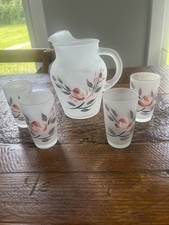 Frosted Glass Pitcher with Angular Body and Applied Handle — listing 5