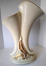 Princeton China Double Cornucopia Porcelain Vase with Floral Chintz & Gold Trim — listing 5