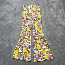Hello Kitty Print Pink Ribbed Flare Pants with Lettuce-Edge Hem (Toddler/Baby) — listing 2
