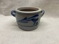Westerwälder Salt-Glazed Stoneware Lidded Crock with Cobalt Blue Brushwork — listing 5