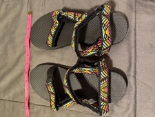 Teva Original Universal Leather Sandals, Women's, Gray with Star/Dot Print Straps — listing 6