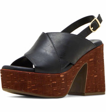 Two-Tone Lavender & Pink Patent Platform Block Heel Mule Sandals — listing 6