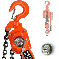 Manual Chain Hoist / Come-Along Chain Block with Hook, Heavily Rusted — listing 2