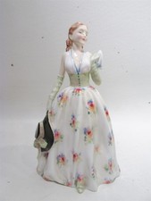 Royal Doulton 'Carolyn' HN 2974 Bone China Figurine, Seated Lady in Green Dress — listing 6