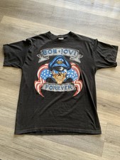 Bon Jovi "The American Tour" Graphic Band T-Shirt, Light Blue — listing 3