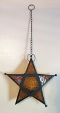 Vintage Amber Depression Glass Star/Petal Shaped Dish, 6.5 inch — listing 3